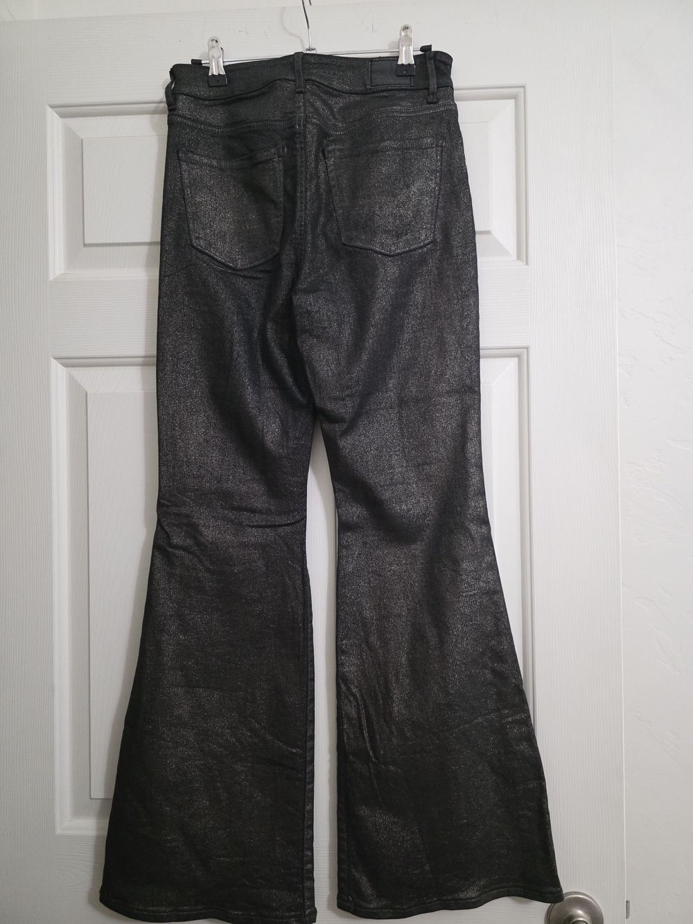 American Eagle - Black Shimmer Flare/Bootcut - Super High Rise Jeans - Size 2S